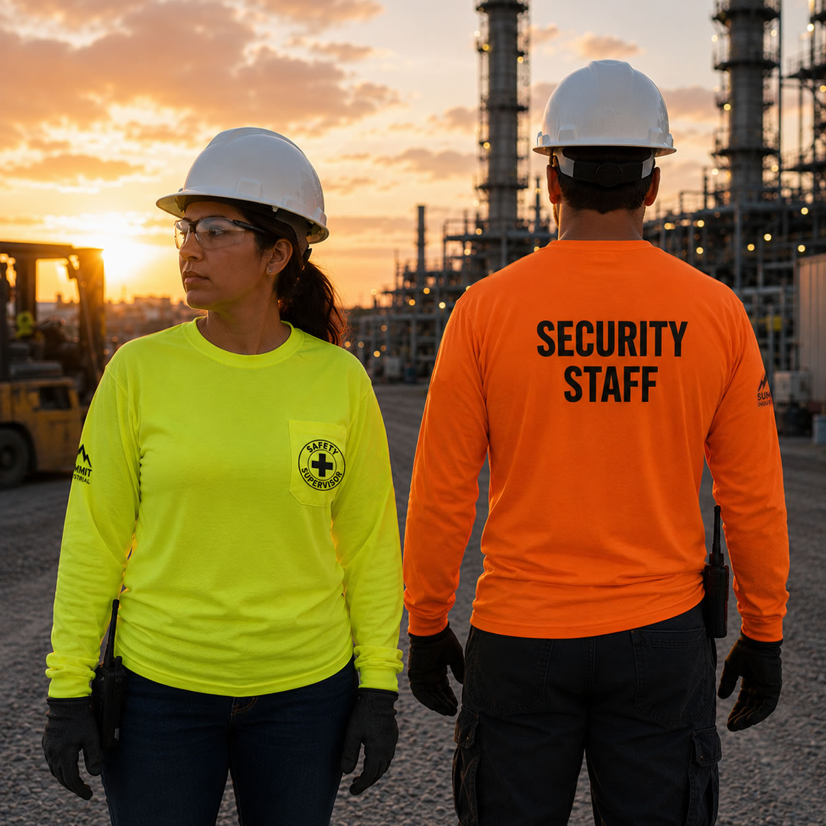Custom Hi-Vis Long Sleeve T-Shirt, LUX-XLSPB
