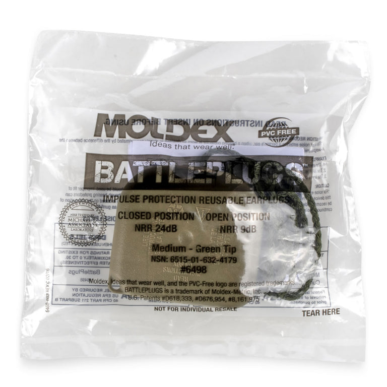 Moldex BattlePlugs Earplugs, NRR 24dB