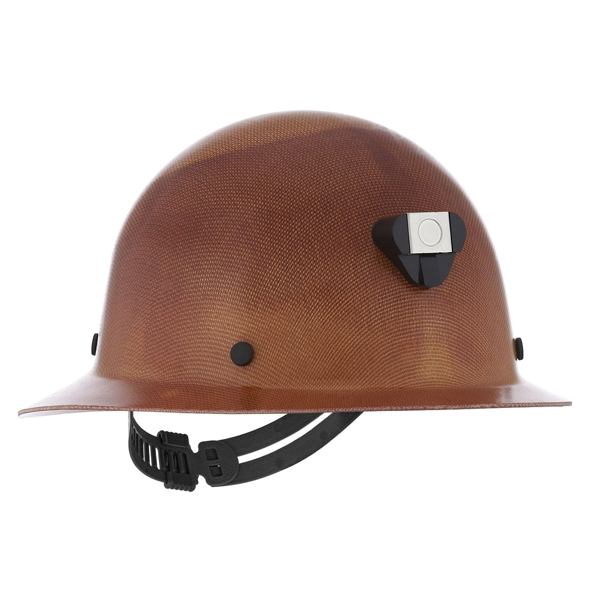 MSA Skullgard Full Brim Hard Hat, Staz-On Suspension with Lamp Bracket
