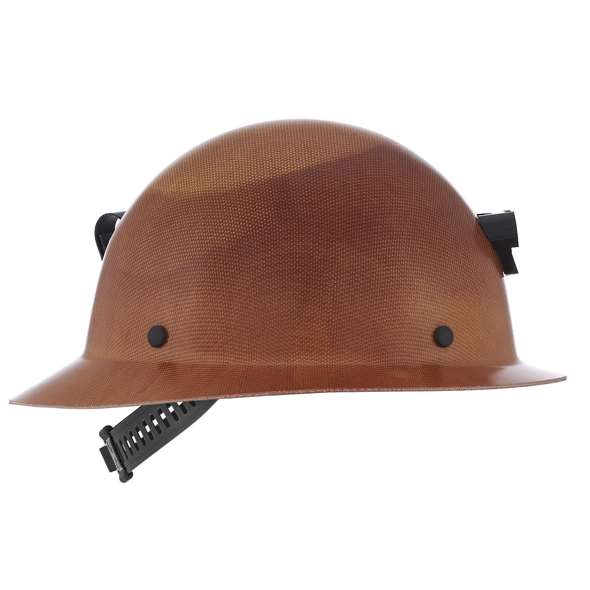 MSA Skullgard Full Brim Hard Hat, Staz-On Suspension with Lamp Bracket