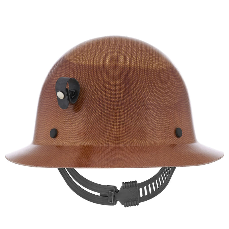 MSA Skullgard Full Brim Hard Hat, Staz-On Suspension with Lamp Bracket