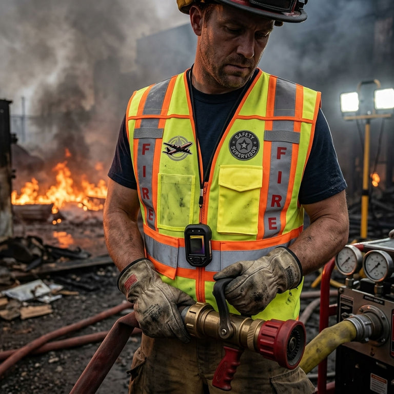 Custom OccuNomix Type P Class 2 Hi-Vis Public Safety Fire Vest, LUX-PSF
