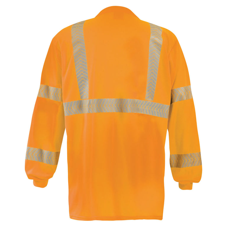 OccuNomix Type R Class 3 Hi-Vis Segmented Tape Long Sleeve T-Shirt, LUX-TLSP3B