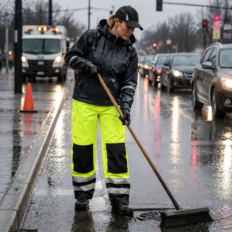 Occunomix Hi-Vis Class E Black Bottom Breathable Rain Pant, SP-RSPBK, view 4 of 4