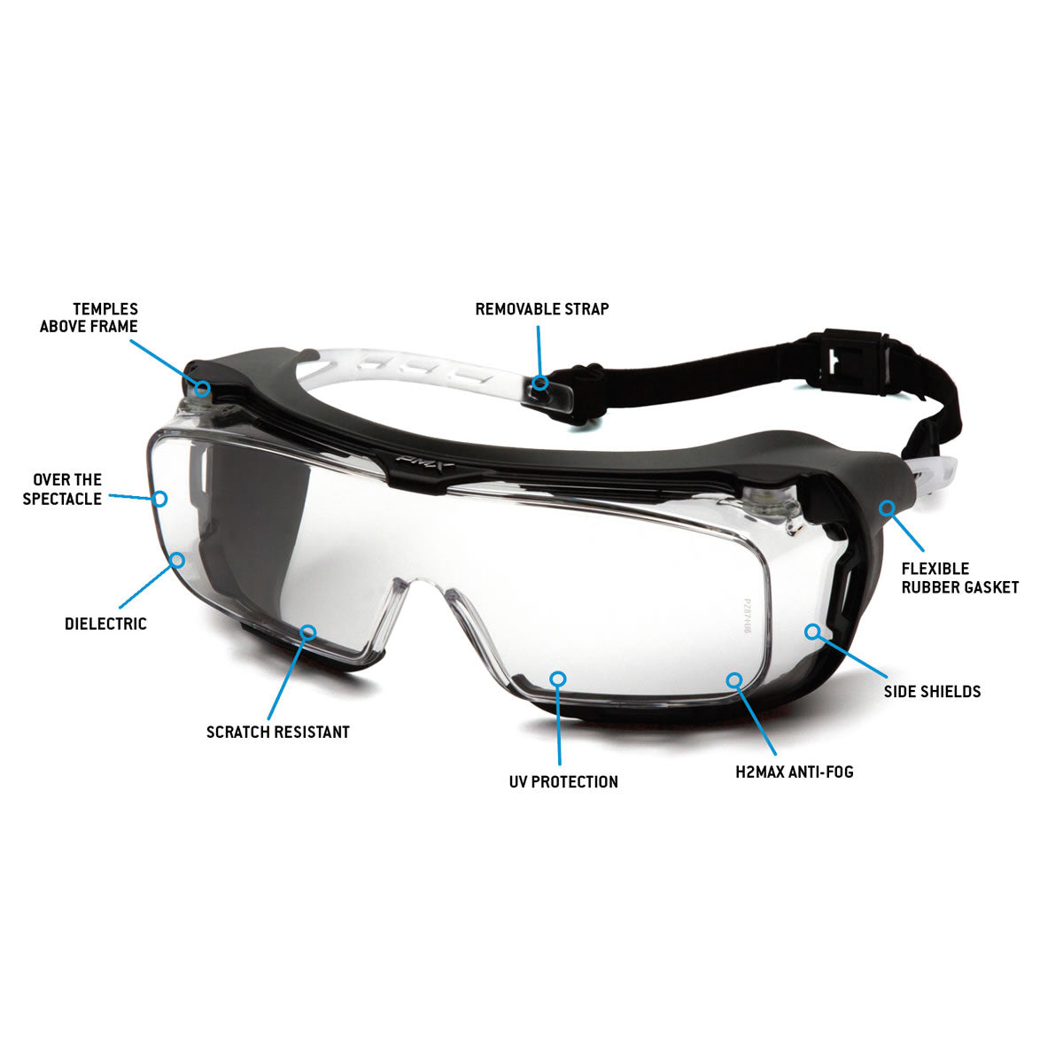 Pyramex Cappture Plus Over the Spectacle Safety Glasses