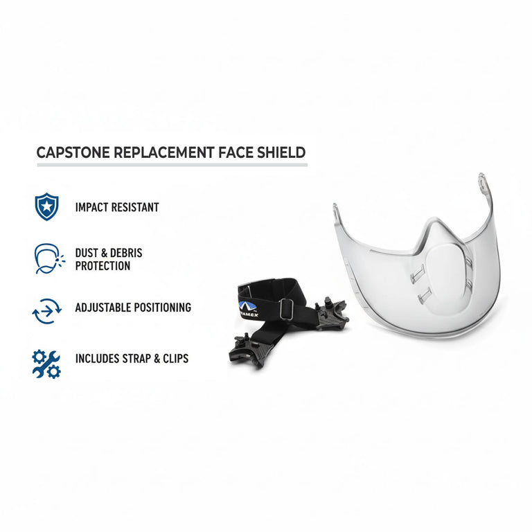 Pyramex Capstone Replacement Face Shield, Clear (CAPSHIELD)