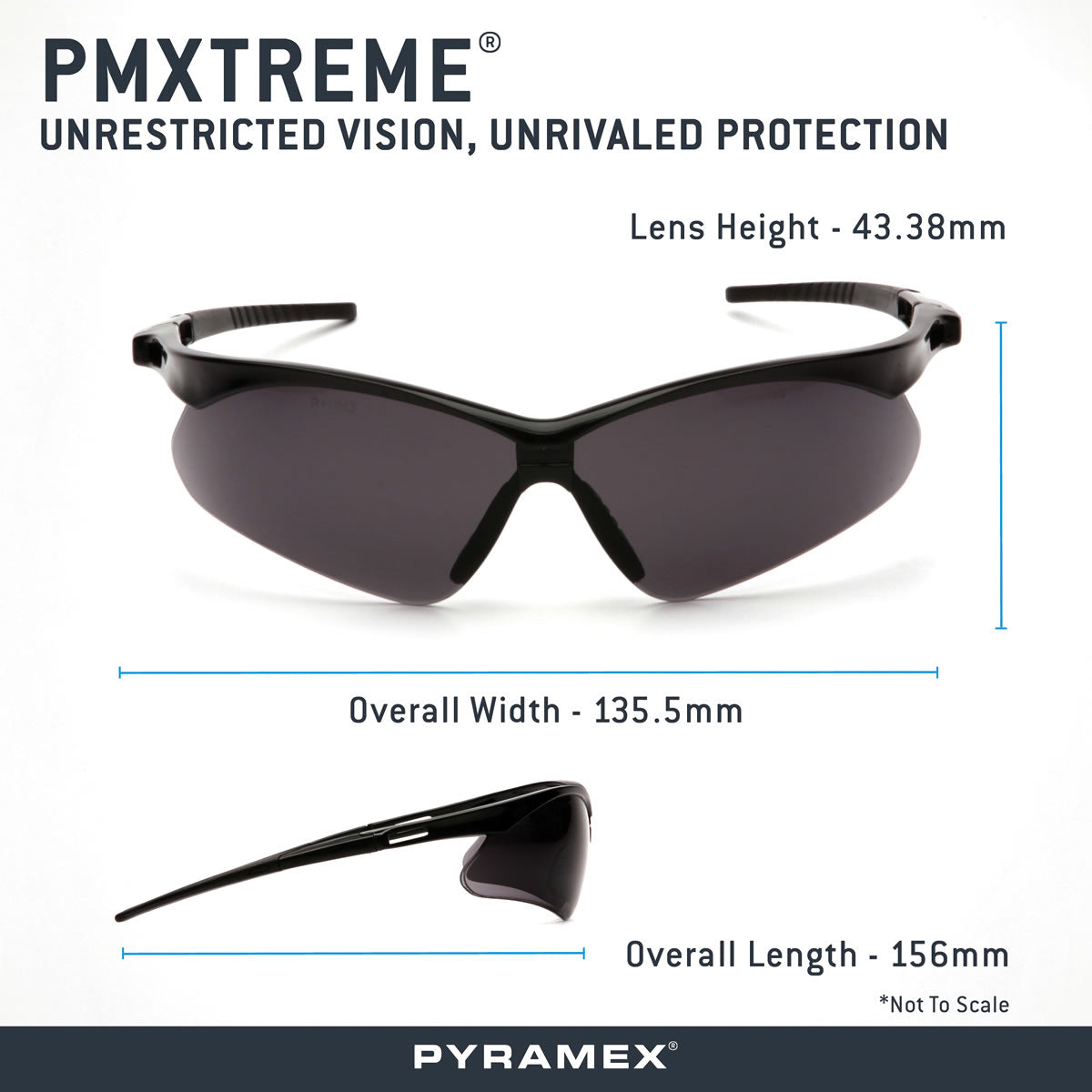 Custom Pyramex PMXTREME Safety Glasses, 12 Pack