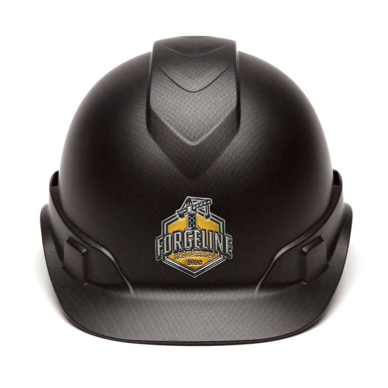 Custom 3D Pyramex Ridgeline Cap Style Hard Hat, 4-Point Ratchet Suspension