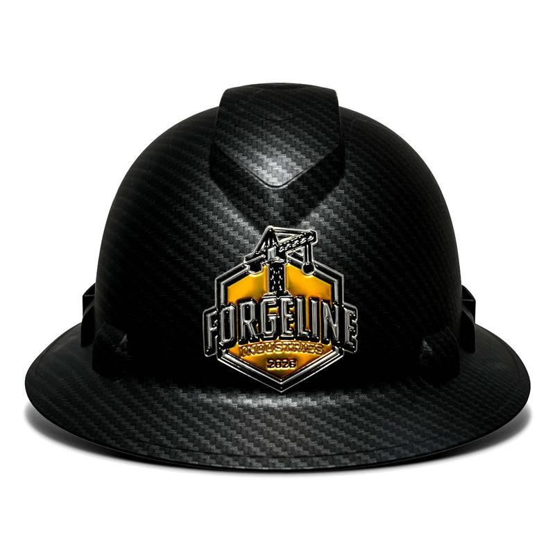 Custom 3D Pyramex Ridgeline Full Brim Hard Hat, 4-Point Ratchet Suspension