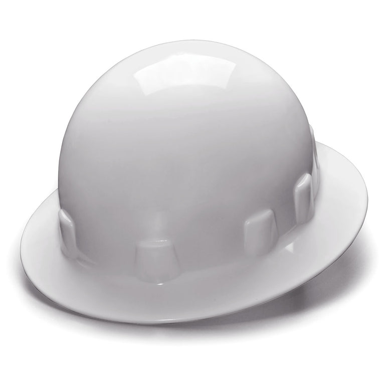Pyramex SL Series Sleek Shell Full Brim Hard Hat, 4-Point Ratchet Suspension