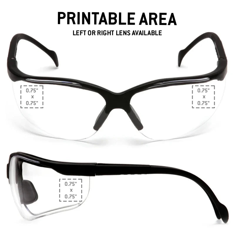 Custom Pyramex Venture II Safety Glasses, 12 Pack