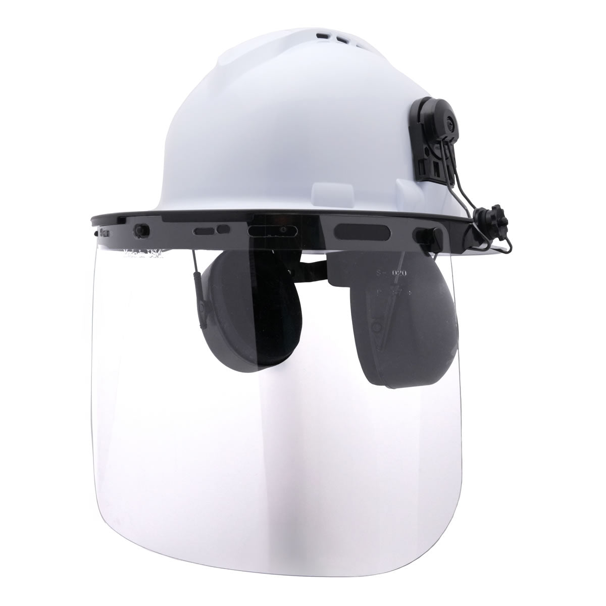 Pyramex Full Brim Hat Mounted Earmuffs, NRR 23dB, CMFB6010, Black