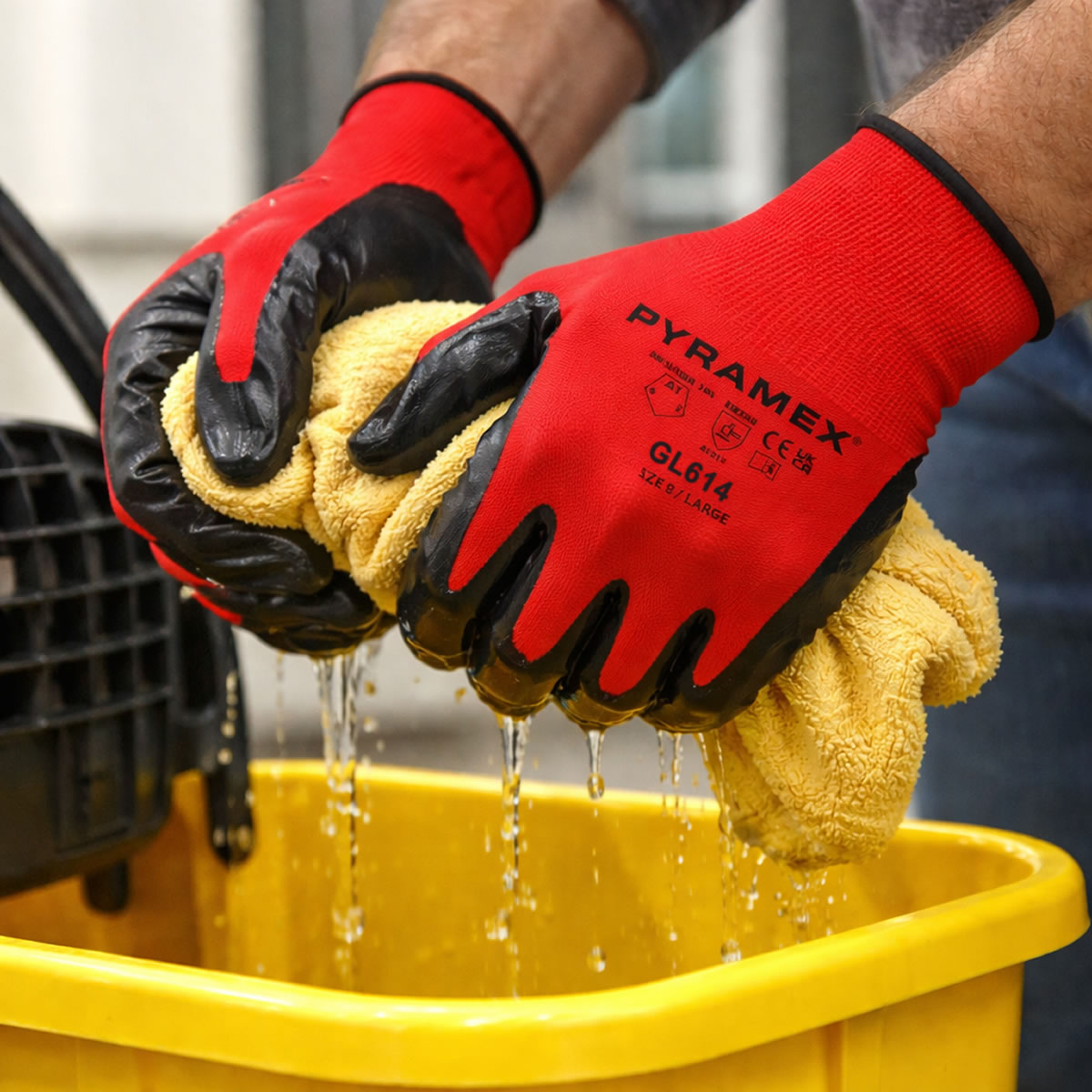 Pyramex GL614 A1 Cut Nitrile Dipped Gloves, Red – Safety Gear