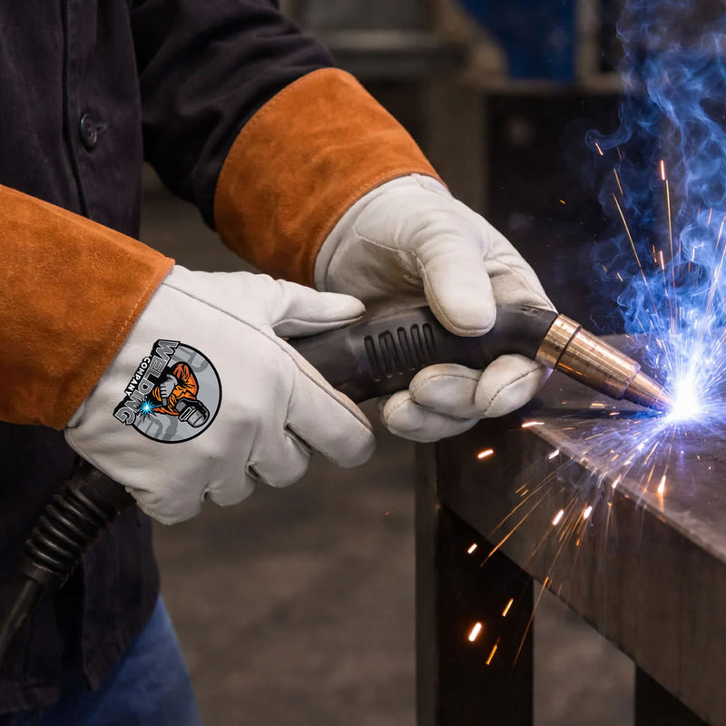 Custom MIG Welding Gloves, Premium Top Grain Cowhide Leather, GL300, 36 Pairs