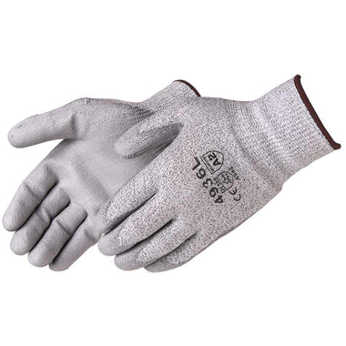 Rugged Blue GL440 A2 Cut Resistant Polyurethane Coated Gloves, Gray, 12 Pairs