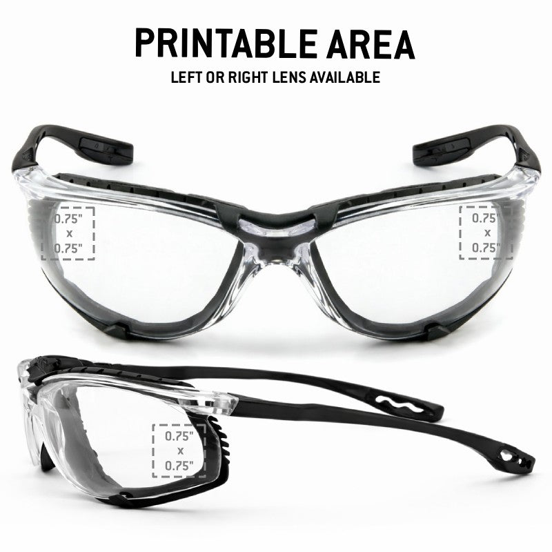 Custom Rugged Blue Rezist Safety Glasses, 12 Pack