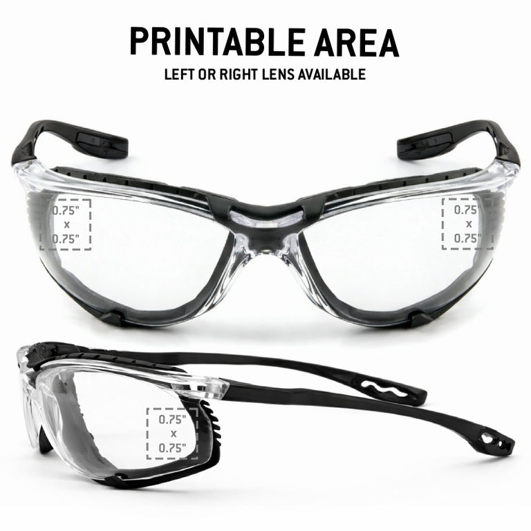 Custom Rugged Blue Rezist Safety Glasses, 12 Pack