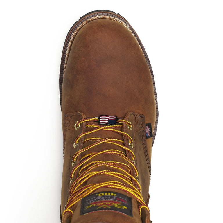 Thorogood Men's Logger Series 9" Insulated Waterproof Steel Toe Boots, 804-3554, Crazy Horse Brown