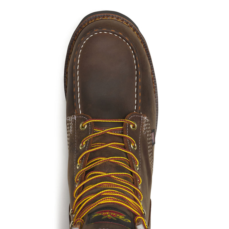 Thorogood Men's 1957 Series 8" Moc Toe MAXWear Wedge 90™ Waterproof Safety Toe Boots, 804-3898, Crazy Horse