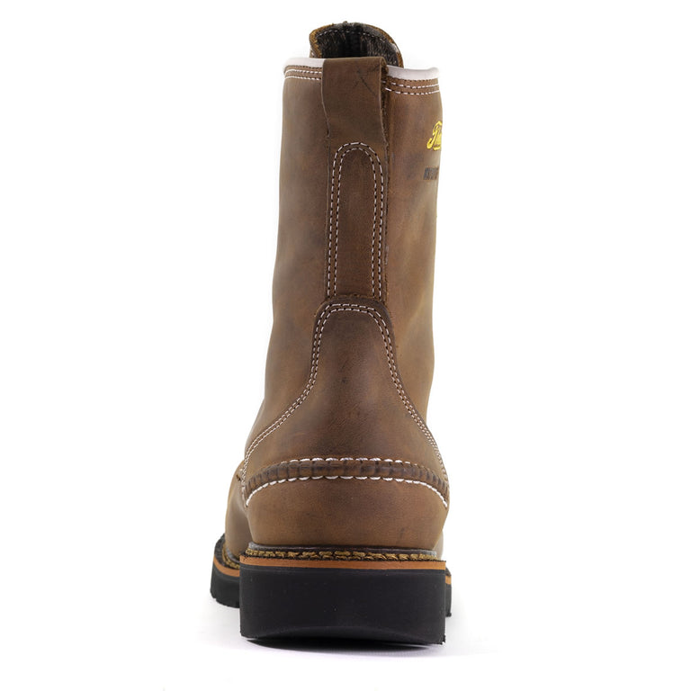 Thorogood Men's 1957 Series 8" Moc Toe MAXWear Wedge 90™ Waterproof Safety Toe Boots, 804-3898, Crazy Horse