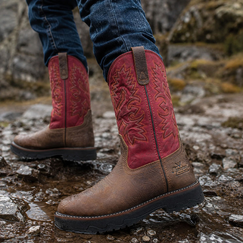 Thorogood Men's Buffalo Ridge 11" Waterproof Nano Toe Boots, 804-4341, Scarlet, view 7 of 7