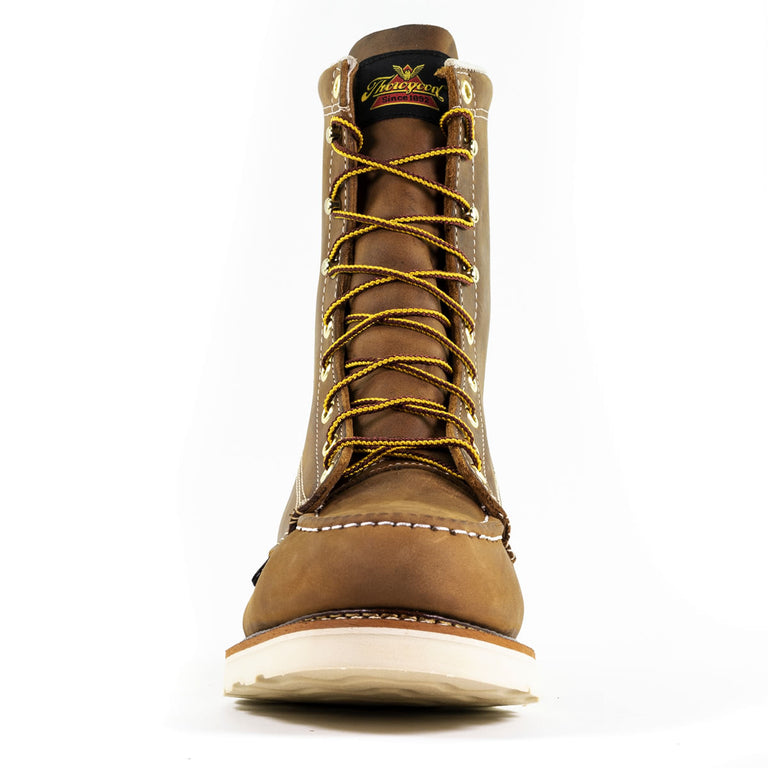 Thorogood Men's American Heritage 8" Trail Moc Toe MAXWear Wedge™ Safety Toe Boots, 804-4478, Crazy Horse