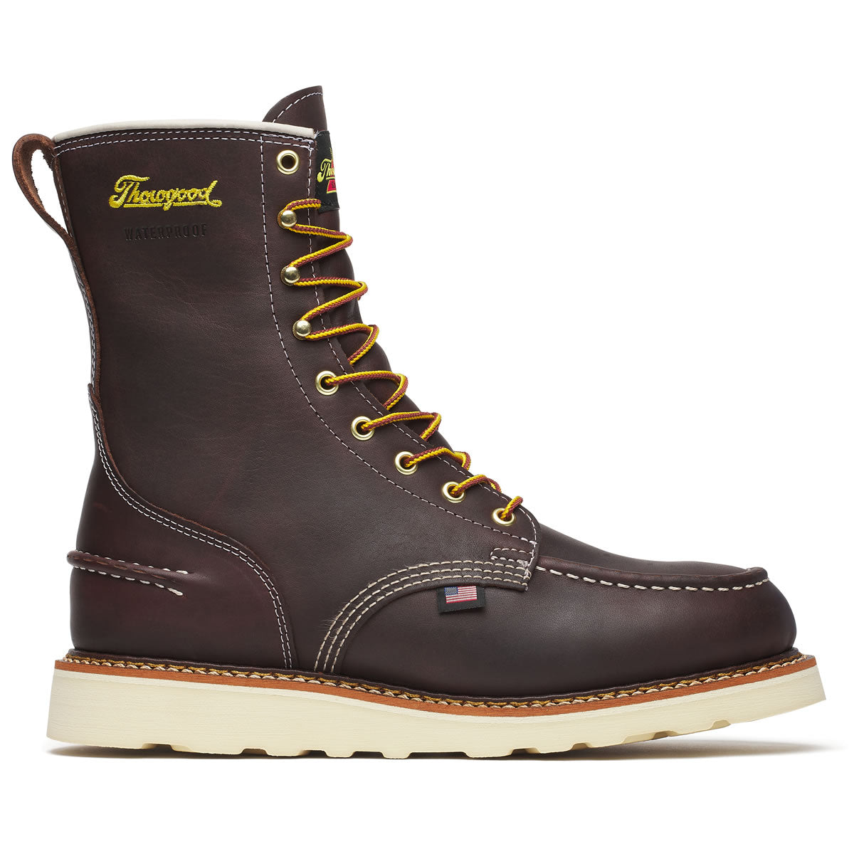 Thorogood Men's 1957 Series 8" Moc Toe MAXWear Wedge™ Waterproof Soft Toe Boots, 814-3800, Briar Pitstop