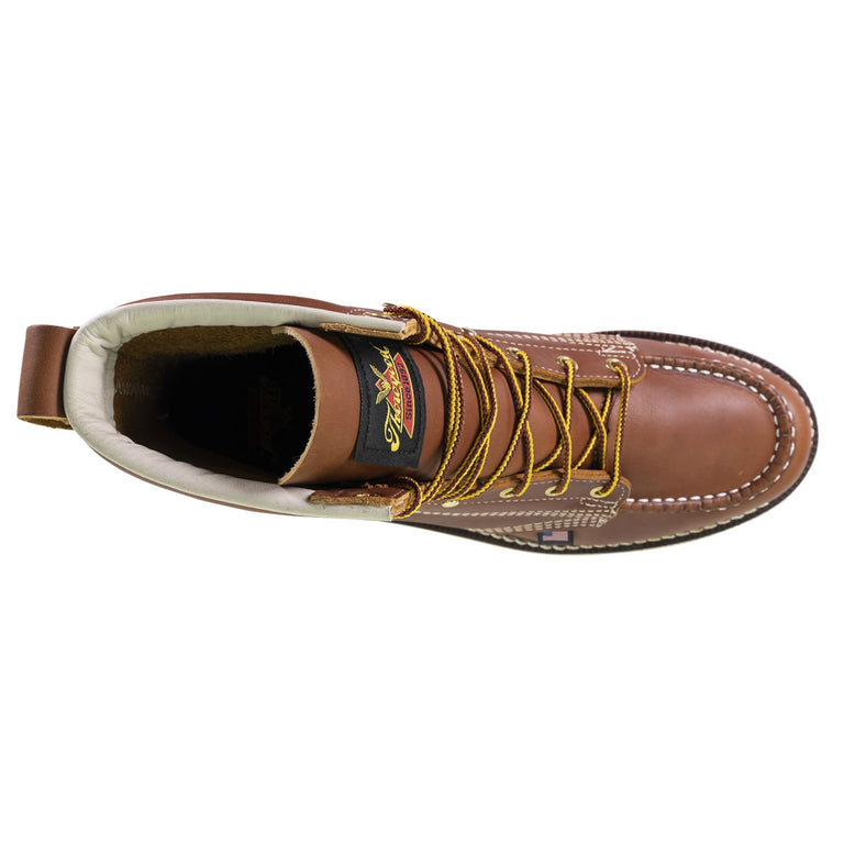 Thorogood Men's American Heritage 6" Moc Toe MAXWear Wedge™ Soft Toe Boots, 814-4200, Tobacco