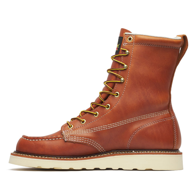 Thorogood Men's American Heritage 8" Moc Toe MAXWear Wedge™ Soft Toe Boots, 814-4201, Tobacco