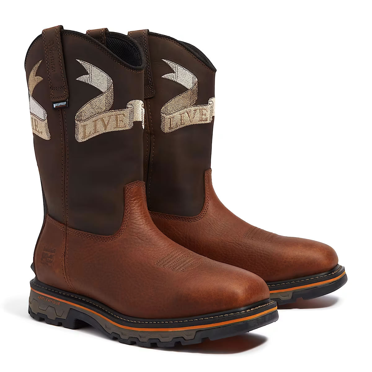 Timberland PRO True Grit Live Free Pull-On Soft-Toe Waterproof Boots, TB0A42JGEM4, Brown