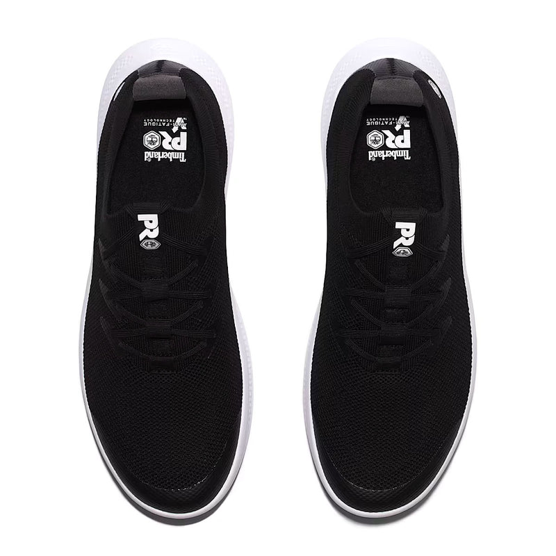Timberland PRO Women's Solace Slip-on Soft Toe Sneakers, TB0A5WG3001, Black/White