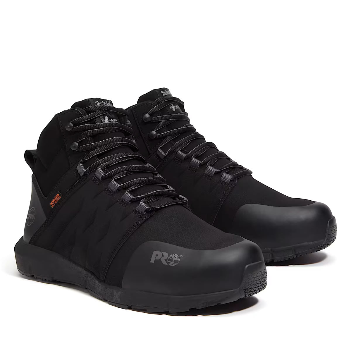 Timberland PRO Radius Mid Met-Guard Comp-Toe Sneakers, TB0A636KEEM, Black/Grey