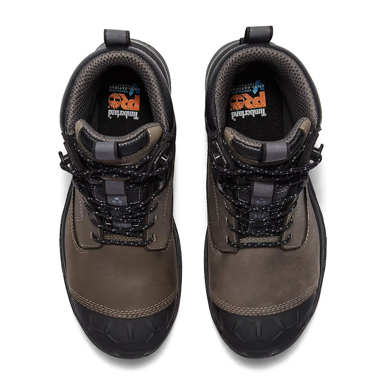 Timberland PRO Men's 6" Boondock Ultralight Comp-Toe Waterproof Work Boots, TB0A63FYA4F, Grey/Black