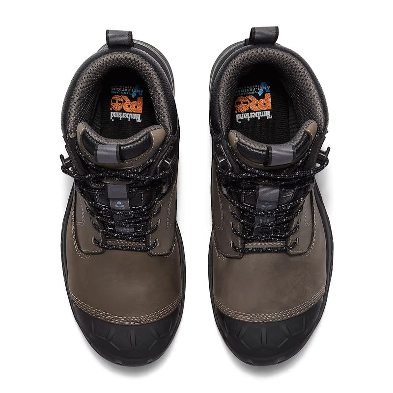 Timberland PRO Men's 6" Boondock Ultralight Comp-Toe Waterproof Work Boots, TB0A63FYA4F, Grey/Black