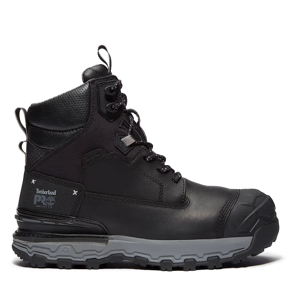 Timberland PRO Men's 6" Boondock Ultralight Waterproof Comp-Toe Boots, TB0A63GKEDX, Black/Grey, ,