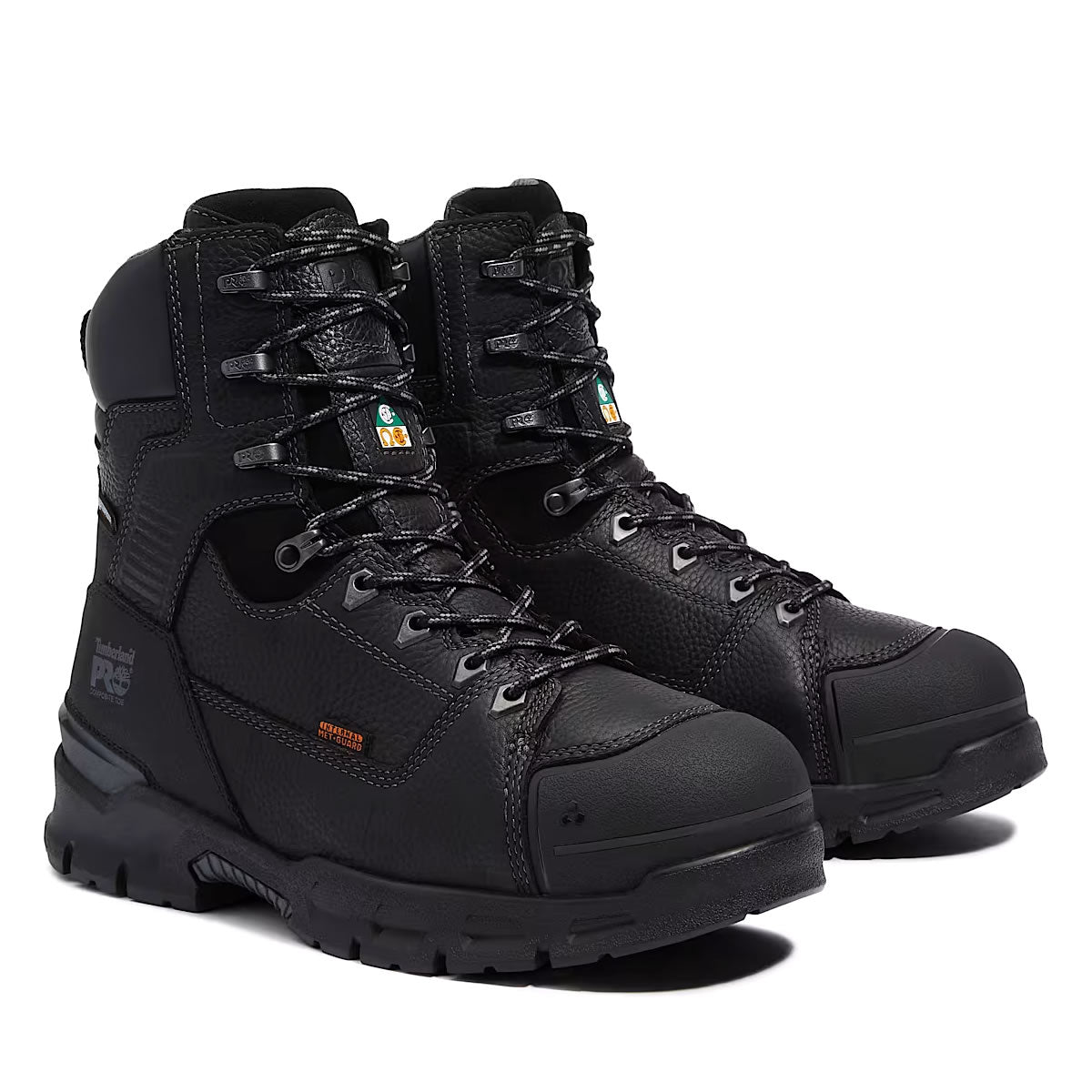 Timberland PRO 8" Endurance EV Comp-Toe Met-Guard Waterproof CSA Boots, Full, Black