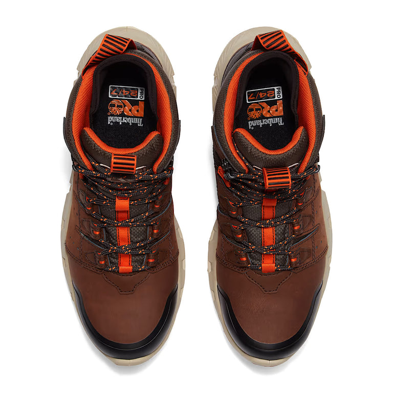 Timberland PRO Men's 6" Tempe Soft-Toe Waterproof Leather Boots, Brown, Medium