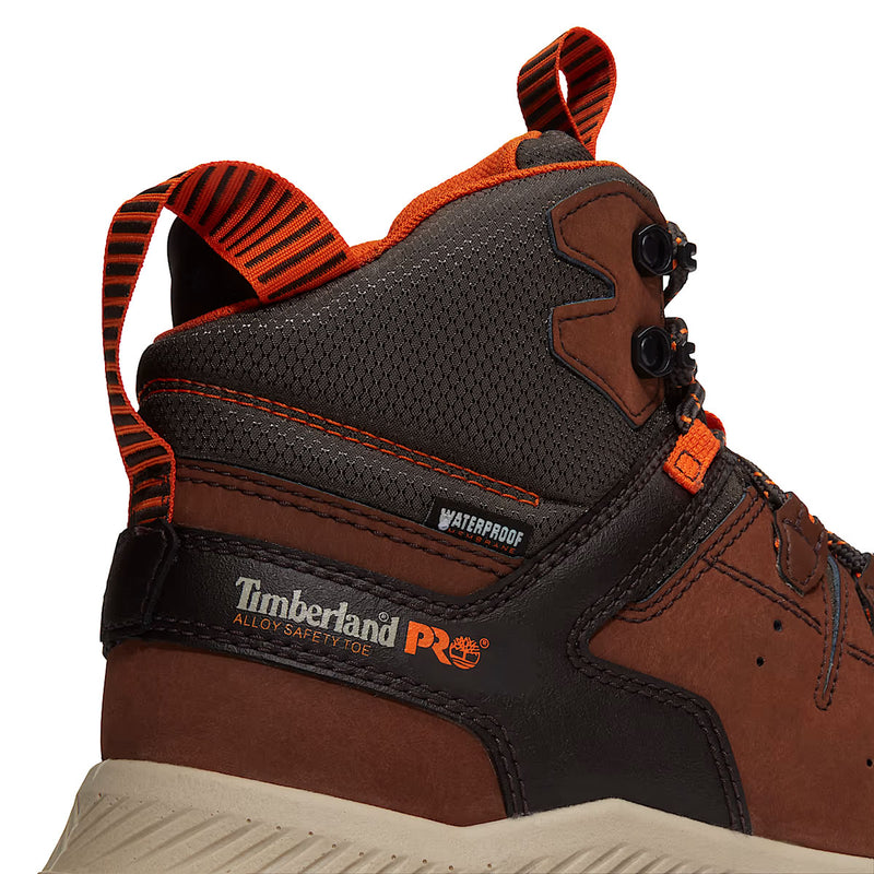 Timberland PRO Men's 6" Tempe Soft-Toe Waterproof Leather Boots, Brown, Medium