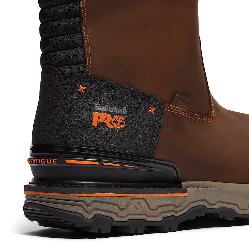 Timberland PRO Boondock Ultralight Pull-On Comp-Toe Waterproof Boots, TB0A6473EM4, Brown