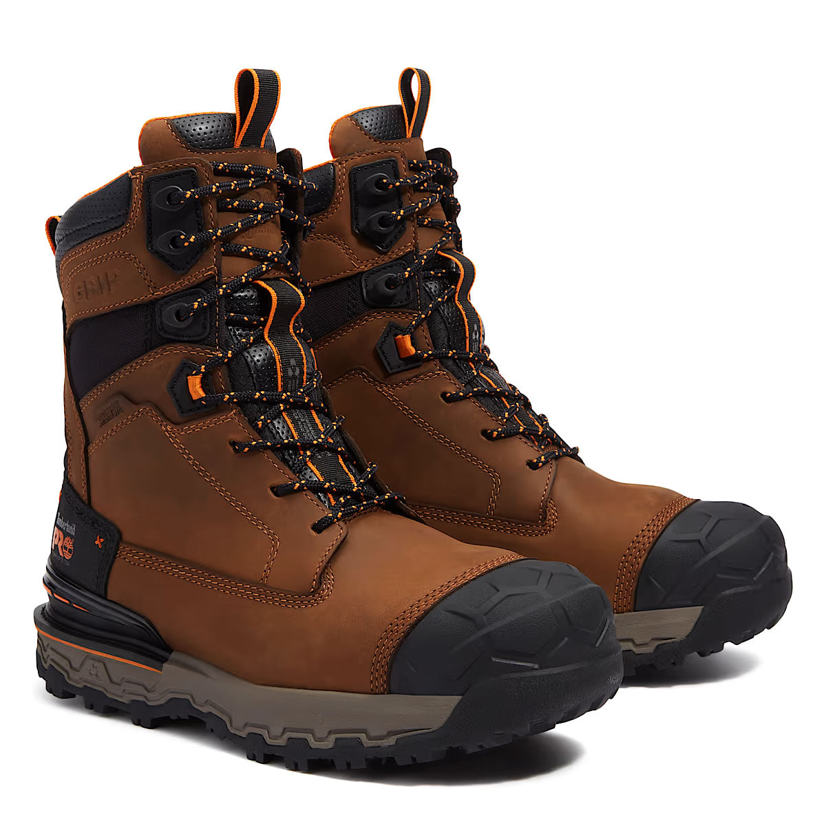 Timberland PRO 8" Boondock Ultralight Comp-Toe Waterproof Boots, TB0A648YEM8, Brown