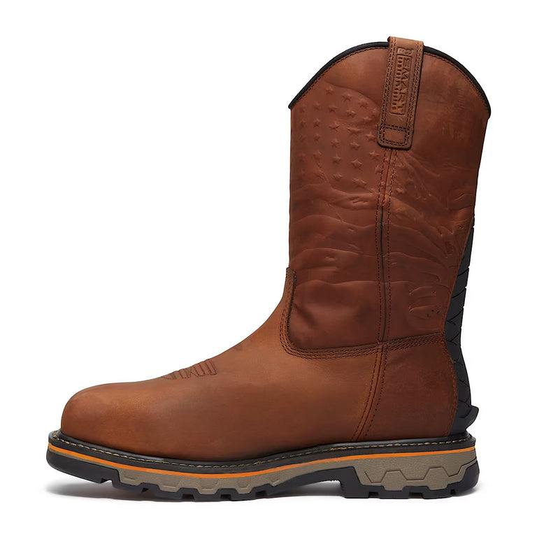 Timberland PRO True Grit USA Pull-On Comp-Toe Waterproof Boots, Brown, Medium