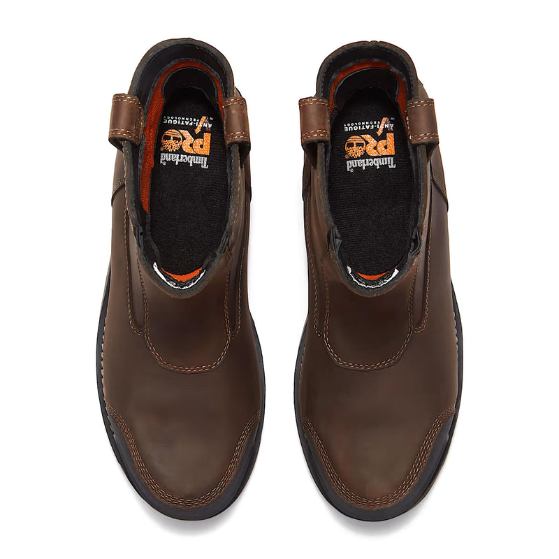Timberland PRO True Grit Chelsea Comp-Toe Waterproof Boots, TB0A67QKW01, Brown