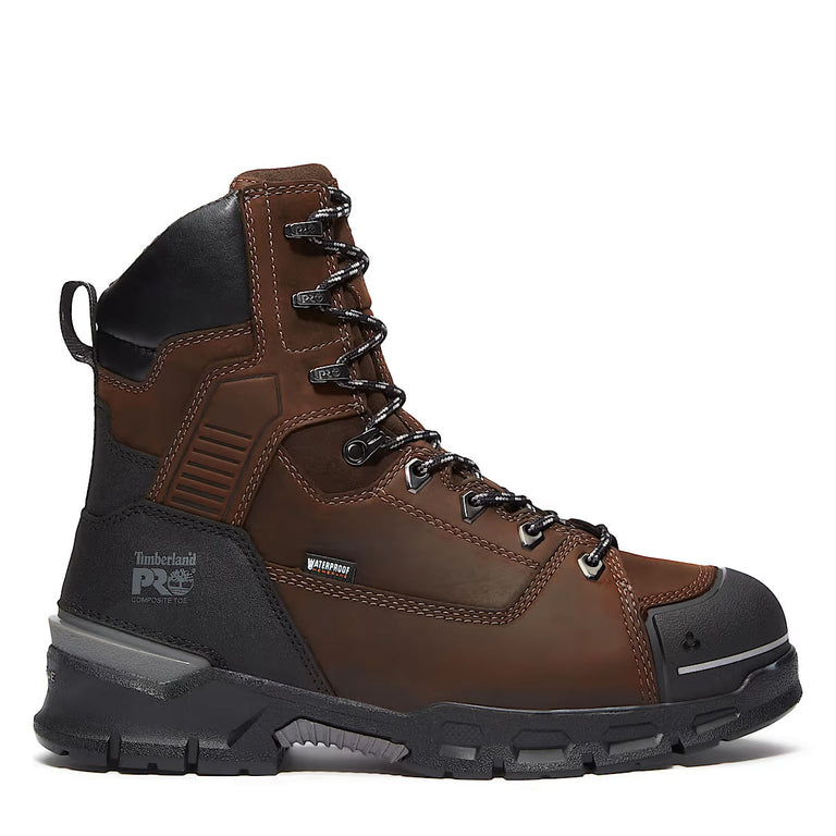 Timberland PRO 8" Endurance EV Comp-Toe Waterproof Insulated CSA Boots, Brown, Medium