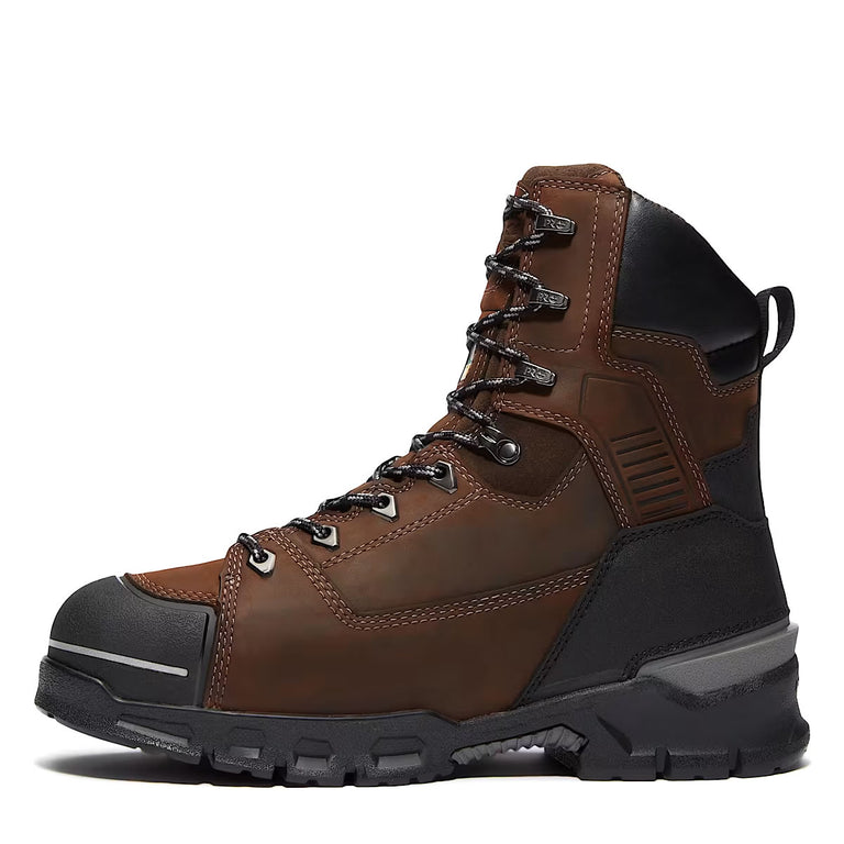 Timberland PRO 8" Endurance EV Comp-Toe Waterproof Insulated CSA Boots, Brown, Medium