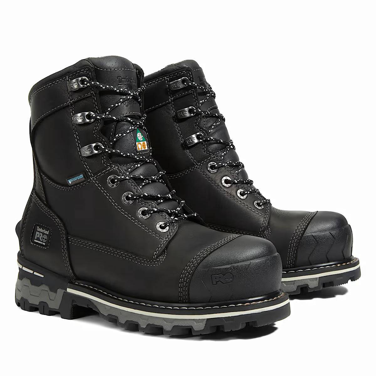 Timberland PRO Women's 8" Boondock Comp-Toe Waterproof Insulated CSA Boots, TB0A5R7K001, Black