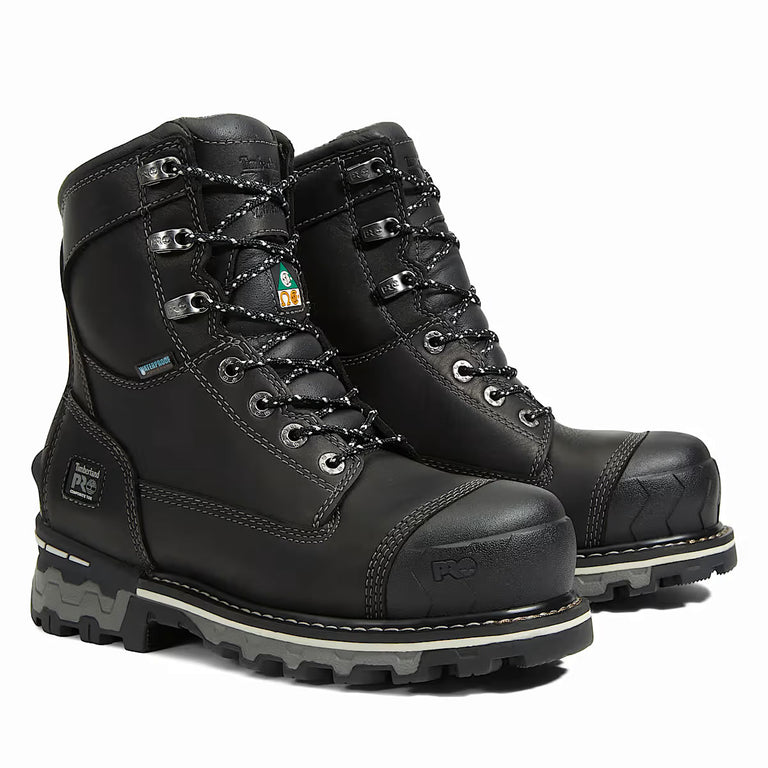 Timberland PRO Women's 8" Boondock Comp-Toe Waterproof Insulated CSA Boots, TB0A5R7K001, Black