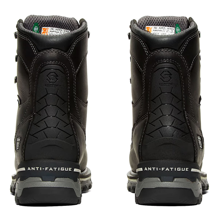 Timberland PRO Women's 8" Boondock Comp-Toe Waterproof Insulated CSA Boots, TB0A5R7K001, Black