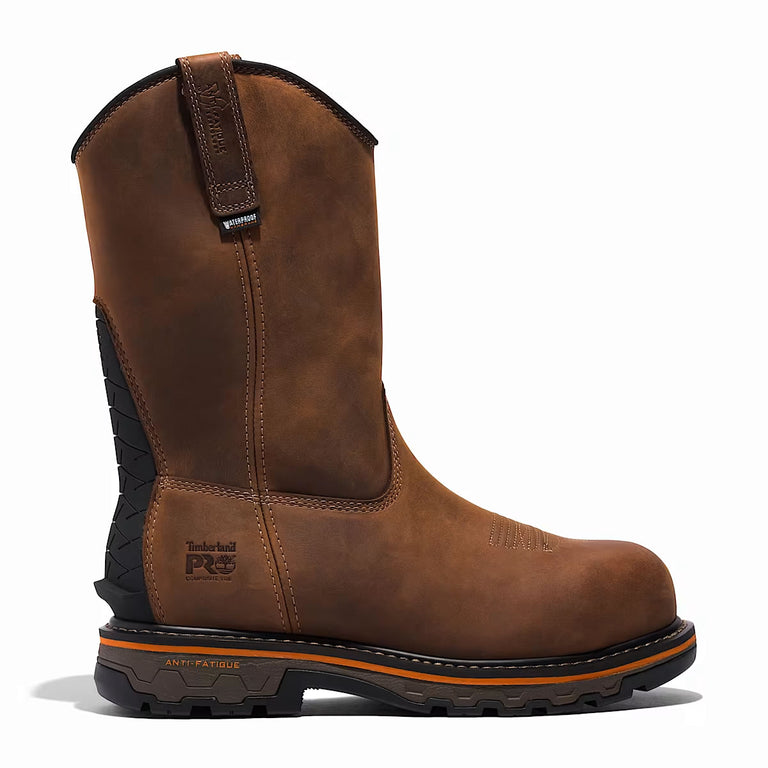 Timberland PRO Men's True Grit Pull-on Waterproof Comp-Toe Boots, TB1A5WZB214, Brown