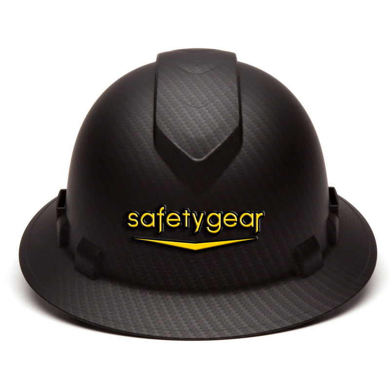 Custom 3D Pyramex Ridgeline Full Brim Hard Hat, 4-Point Ratchet Suspension