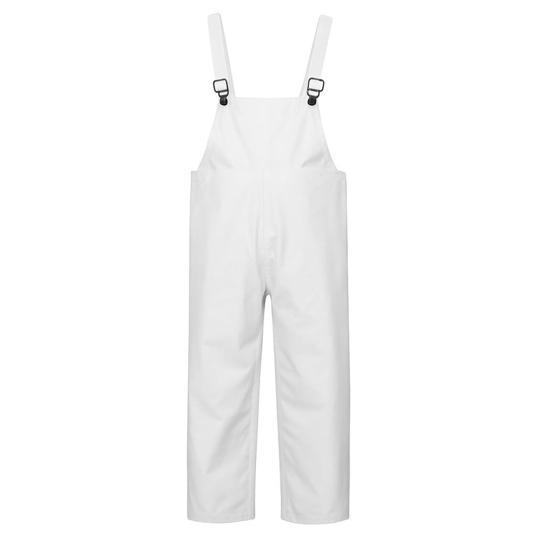 Neese Universal Bib Pants w/ Elastic Suspenders (4XL White)